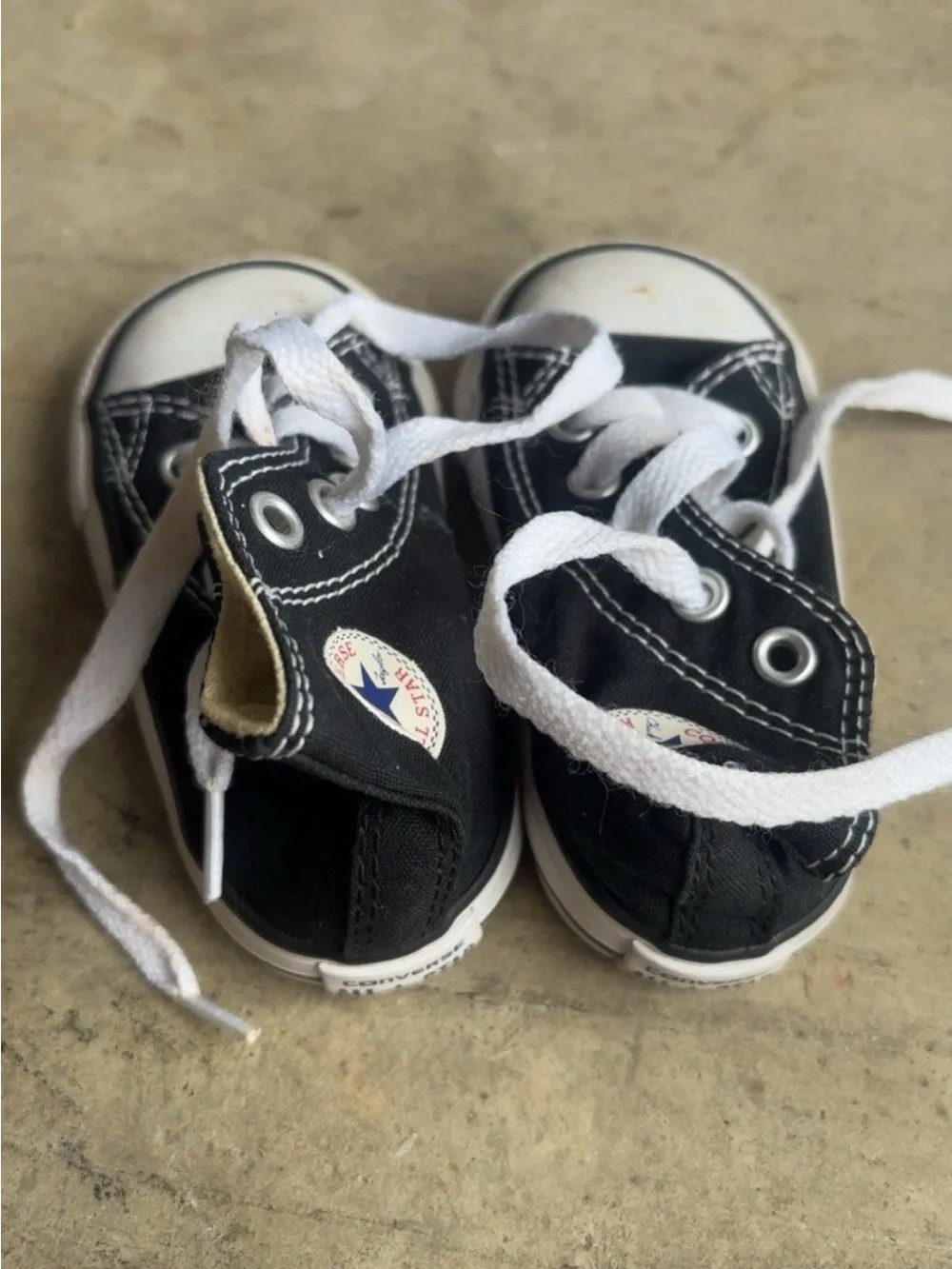 Converse Kids Black and White Canvas Low Top Sneakers